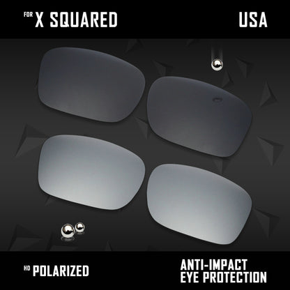 Anti Scratch Polarized Replacement Lenses for-Oakley X Squared OO6011 Options