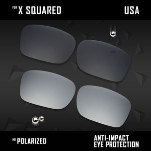 Anti Scratch Polarized Replacement Lenses for-Oakley X Squared OO6011 Options