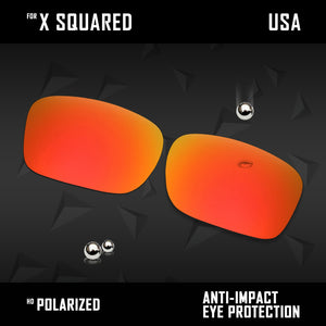 Anti Scratch Polarized Replacement Lenses for-Oakley X Squared OO6011 Options