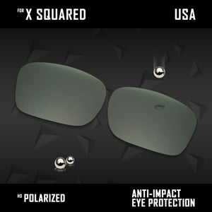 Anti Scratch Polarized Replacement Lenses for-Oakley X Squared OO6011 Options