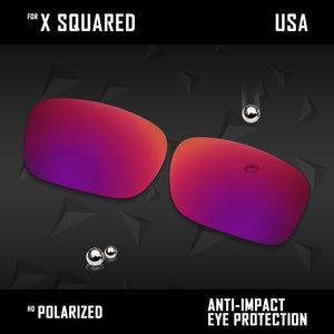 Anti Scratch Polarized Replacement Lenses for-Oakley X Squared OO6011 Options
