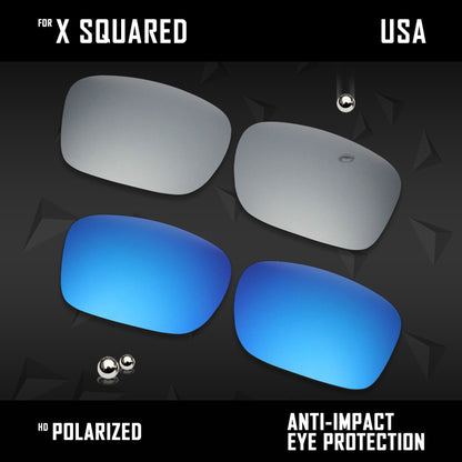 Anti Scratch Polarized Replacement Lenses for-Oakley X Squared OO6011 Options