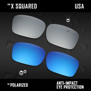 Anti Scratch Polarized Replacement Lenses for-Oakley X Squared OO6011 Options
